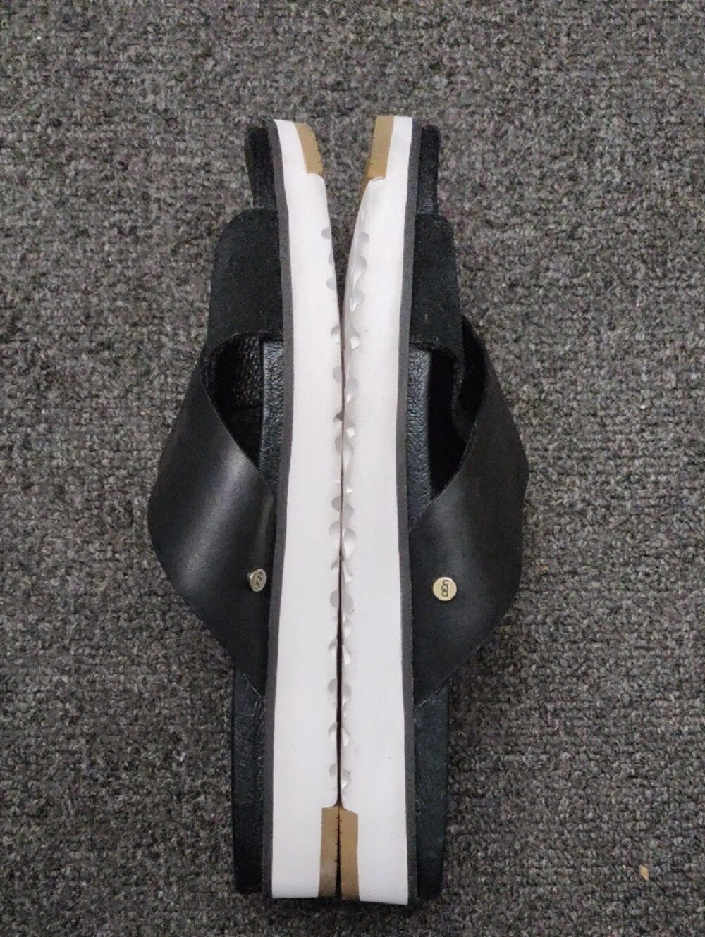 UGG Black Crisscross Slide Sandals - Picture 6 of 10